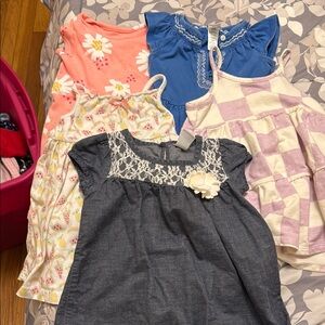 2t Assorted Girls' Dresses - Floral, Striped, and Lace